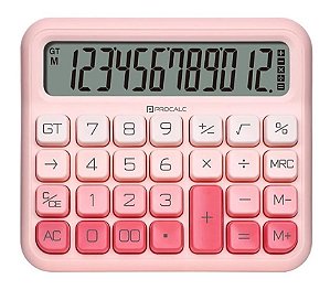 Calculadora de Mesa Rosa 12dig Pc315-pk