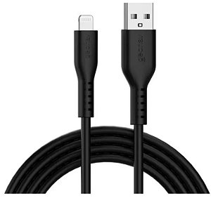 Cabo Usb-a P/ Lightning Preto Mfi em Silicone 1.5m Eslisbk