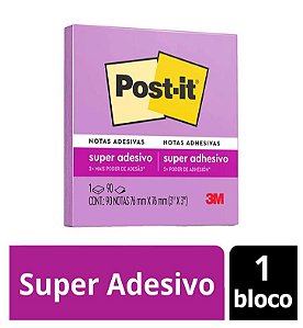 Bloco Adesivo Post-it 76x76mm Lilas 3m Hb004657217