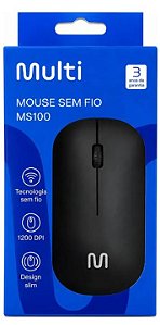 Mouse S/Fio MS100 Multilaser Preto MO307