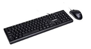 Kit Teclado e Mouse Com Fio Cf1001usb2.0 Preto