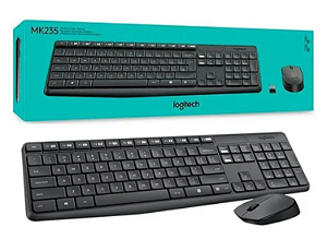 Kit Mouse/teclado Logitech Mk 235 S/fio