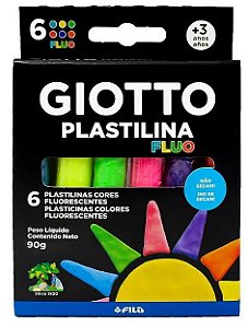 Massa Modelar Fluor Plastilina C/6 cores 300010