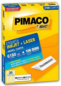 Etiqueta P/impressora 6180