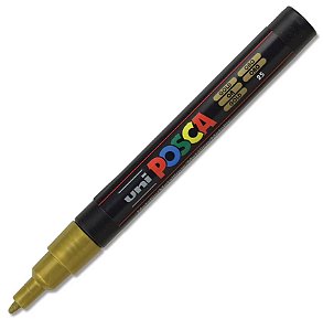 Caneta Uni Ball Posca Pc-3m Ouro