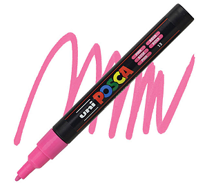 Caneta Uni Ball Posca Pc-3m Rosa