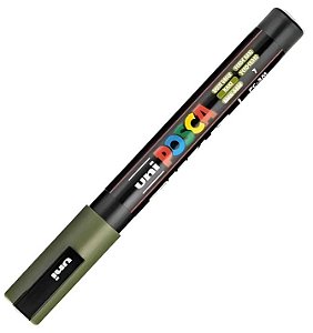 Caneta Uni Ball Posca Pc-5m Vd Caqui