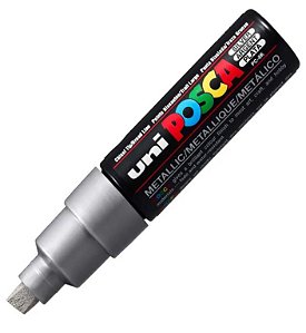 Caneta Uni Ball Posca Pc-8k Prata