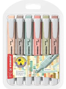 Caneta Marca Texto Stabilo Swing Cool Box C/6