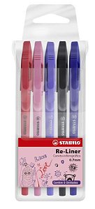 Caneta Stabilo Re Liner C/5 Cores 50 9100