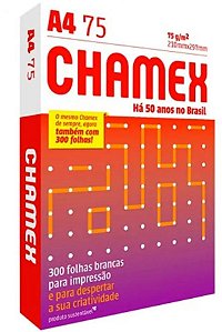 Papel Chamex 210x297 A.4 75grs C/300 Folhas
