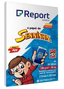 Papel Report Seninha Branco A4 C/50f 180g