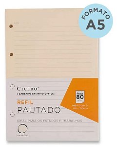 Refil Caderno Criativo A5 40f