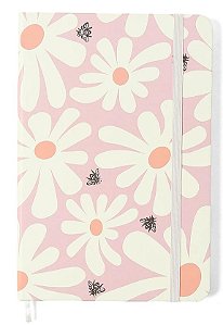 Caderneta 14x21 C/pauta Melissa Pink Bloomy