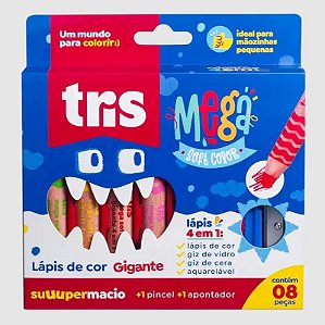 Lapis de Cor Tris Megasoft C/06 Cores Jumbo 4x1