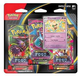 Cartas Pokemon Blister Triplo FOGO FANTASMAGORICO