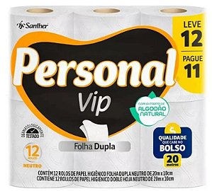Papel Higienico Personal Folha Dupla - Fardo C/12 Unds.
