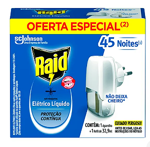 Inseticida Raid C/refil 45 Noites