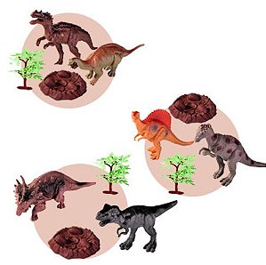 Coleçao Planeta Animal Kit Dinossauros DMT0220 Envio Sortido
