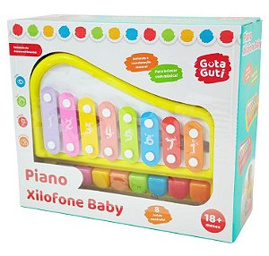 Xilofone Piano Baby Dmt5803 Cores Sortidas