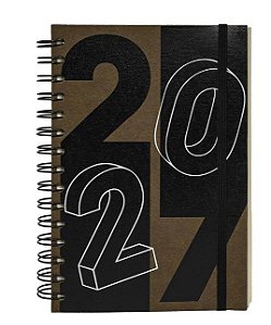 Agenda 2027 Tony Semanal Mesa Espiral Marrom