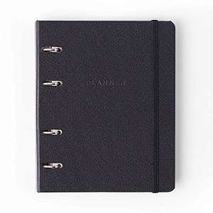 Agenda A5 Planner Argolado Semanal Notas Preta