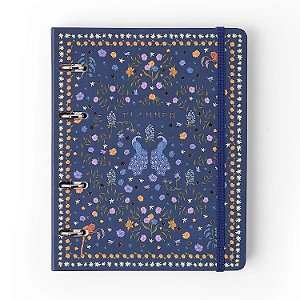 Agenda A5 Planner Argolado Semanal Notas Relicario Realeza Marinho