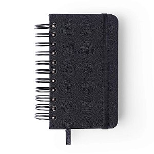 Agenda Planner Wireo 9x15,5 Diaria Preta