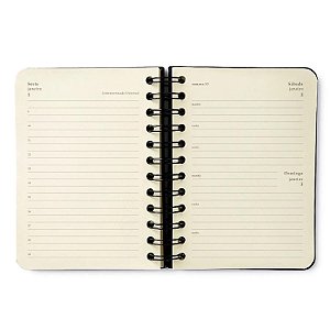 Agenda Planner Wireo 11,5x16 Diaria Relicario Realeza Off White