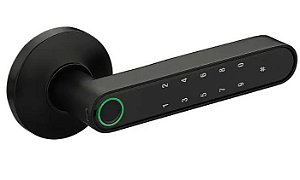 Fechadura C/ Biometria Embutir Eletronica Inteligente Semi-aut. Bluetoot