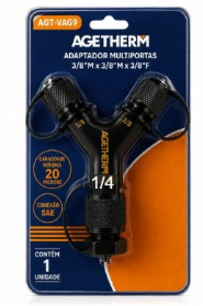 ADAPTADOR MULTIPORTAS DO TIPO Y 3/8M X 3/8M X 1/4F
