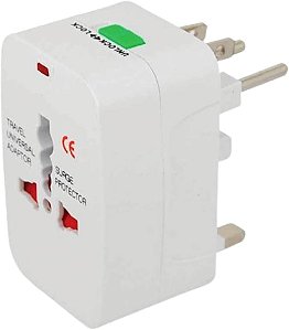 Adaptador Tomada Universal Padrão Internacional 150 Países Viagem Bivolt