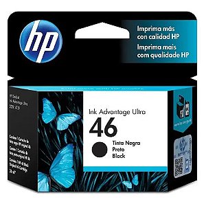 Cartucho HP 46 preto Original (CZ637AL) Para HP DeskJet 2529, 4729, 5738 CX 1 UN