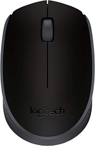 Mouse sem fio Logitech M170 com Design Ambidestro Compacto, Conexão USB e Pilha Inclusa - Preto