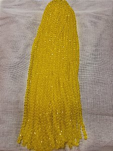 FIO CRISTAL ACHATADO 66 CONTAS AMARELO TRANPARENTE
