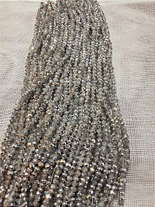 FIO CRISTAL ACHATADO 66 CONTAS PRATA LEITOSO