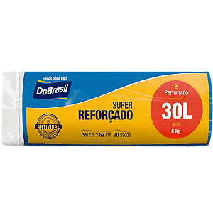 Saco Lixo 30 Litros Dobrasil 20 Sacos Azul Reforçado Perfume