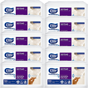 Kit 1500 Folhas de Papel Tolha Interfolhado Folha Tripla Elite Excellence 10 Pacotes Toalha Interfolha Folha Tripla Elite Melhoramentos