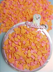 Micro balões salmão e laranja