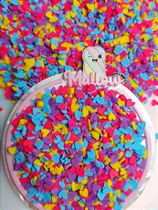Micro coração love cores vibrantes