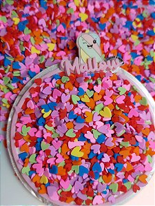 Micro coração love colorido