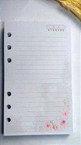 Miolo Impresso Floral A6 - 6 furos