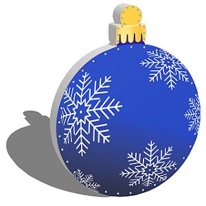 Bola de Natal Azul - Linha Dia e Noite