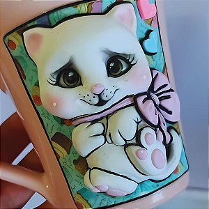 Molde Gatinho mimoso para caneca