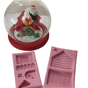 Molde de silicone casinha 3D