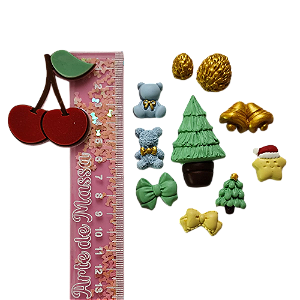 Molde de silicone miniaturas de natal 2