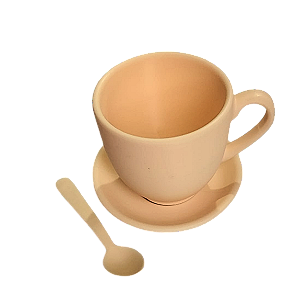 Kit xícara realista em resina