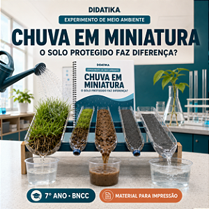 🌧️ CHUVA EM MINIATURA: O SOLO PROTEGIDO FAZ DIFERENÇA?