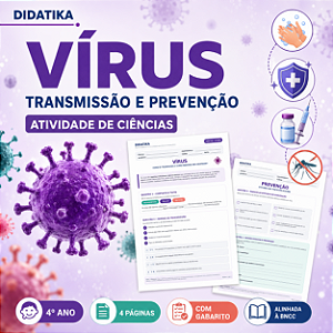 Atividade – Vírus: Transmissão e Prevenção com Gabarito | 4º Ano