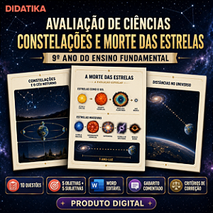 AVALIAÇÃO DE CIÊNCIAS – CONSTELAÇÕES E MORTE DAS ESTRELAS – 9º ANO